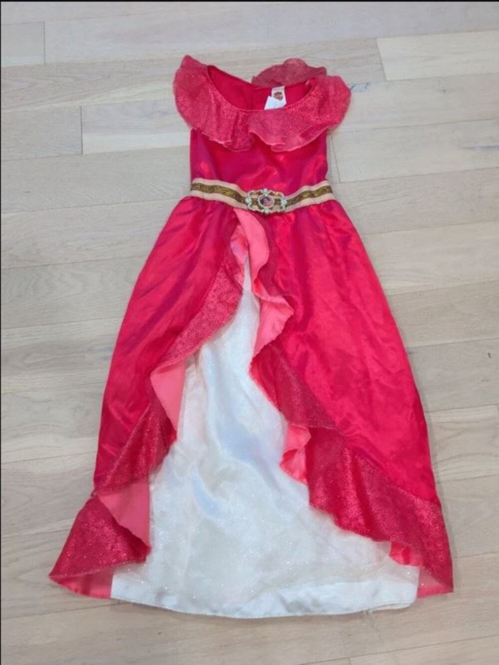 Disney Elena of Avalor costume dress Halloween up glitter med 7-8